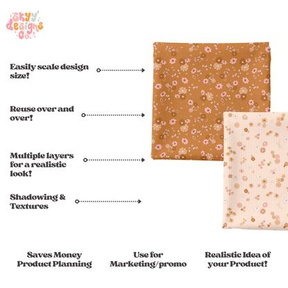 Two Fabric Swatches Mock-up