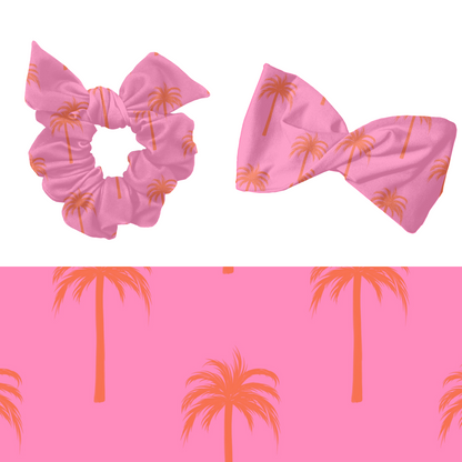 Bright summer Pink Palm Pattern