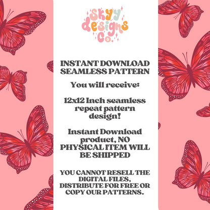 Valentine Butterflies Pattern Design