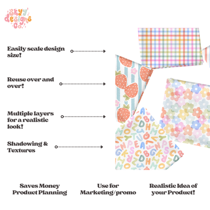 6 Fabric Swatches Mock-up
