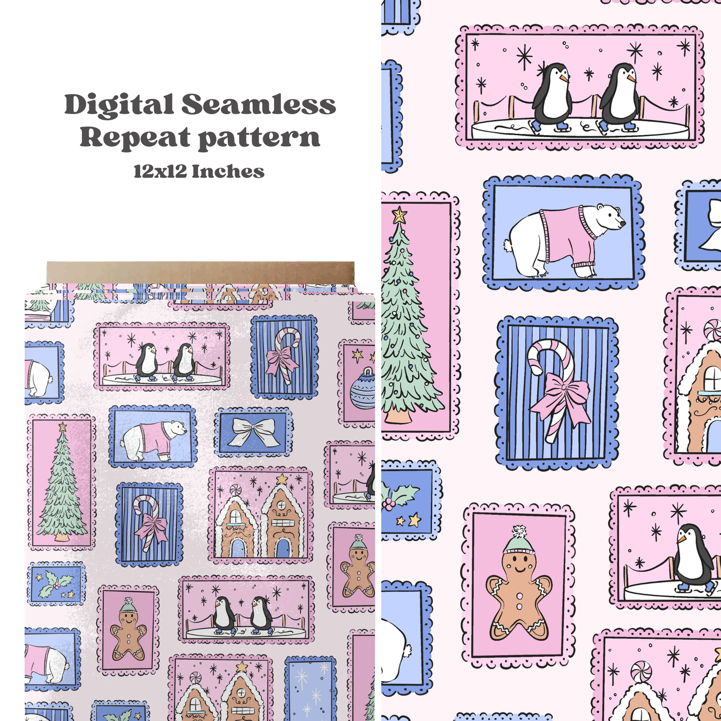 Pastel Winter Stamps