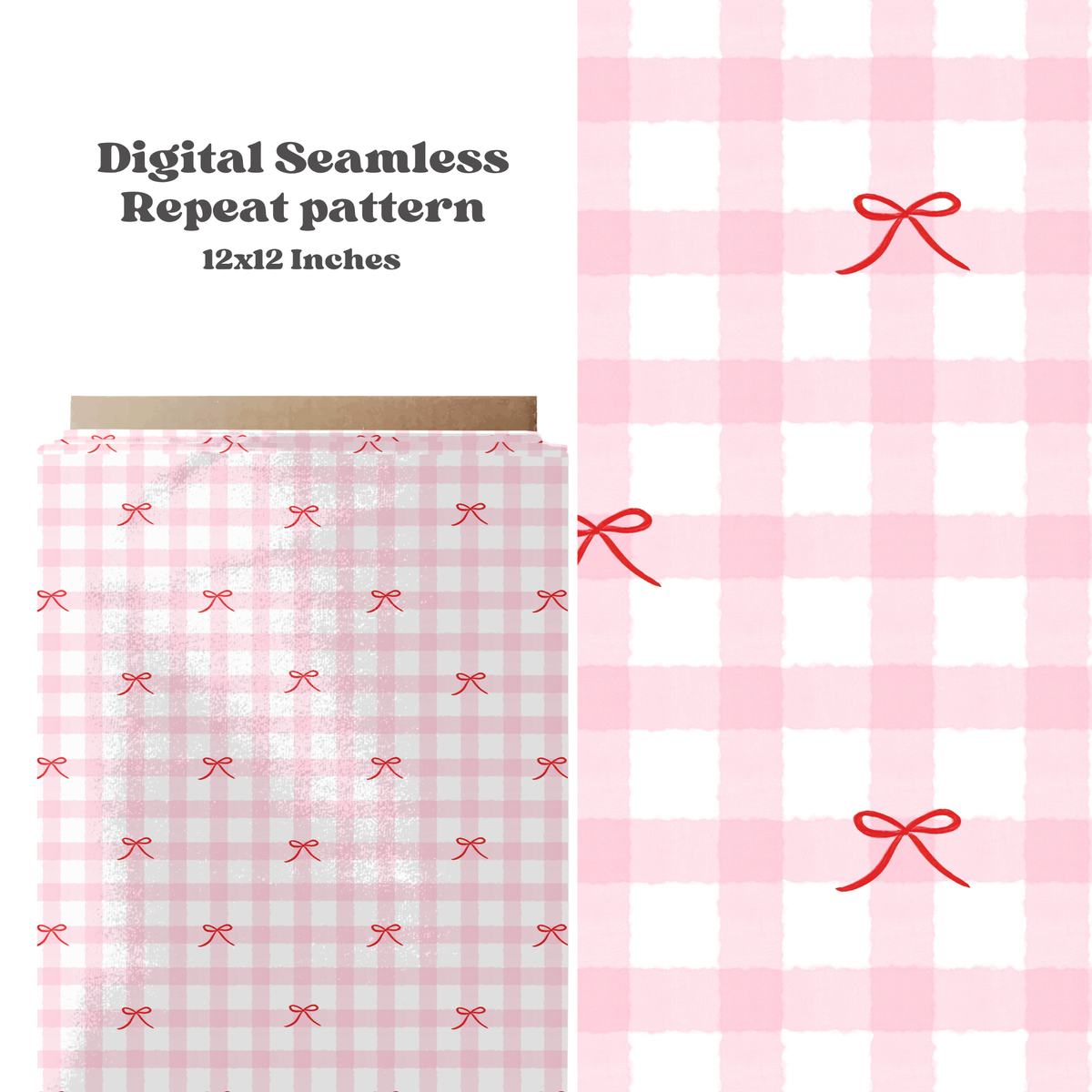 Valentine Pink Gingham Bows