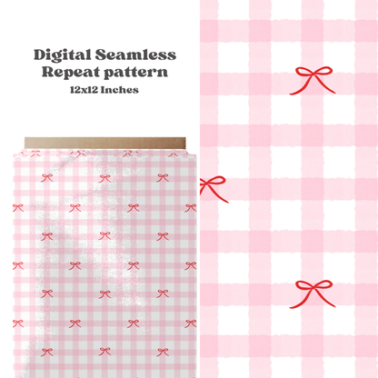Valentine Pink Gingham Bows