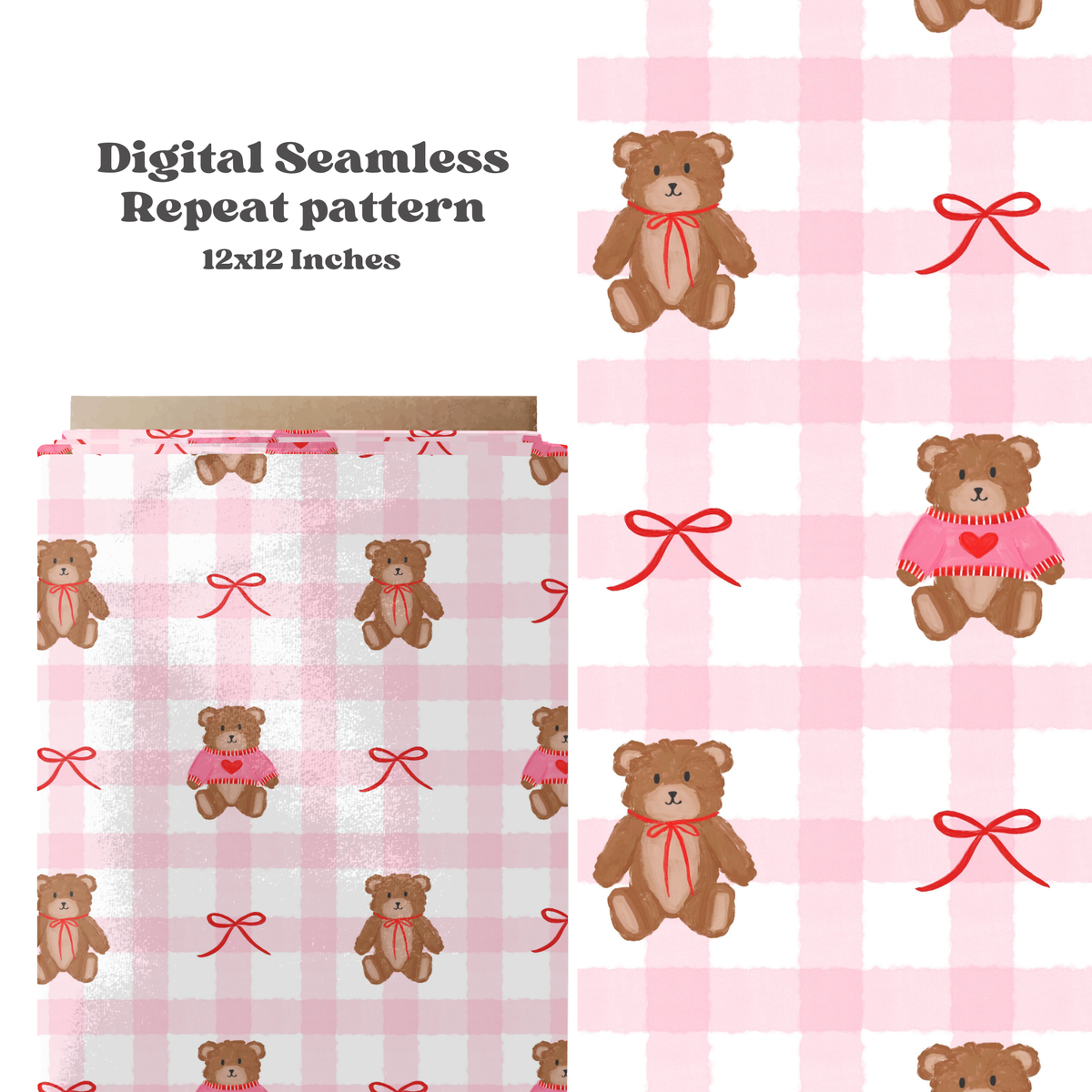 Gingham Valentine Bears
