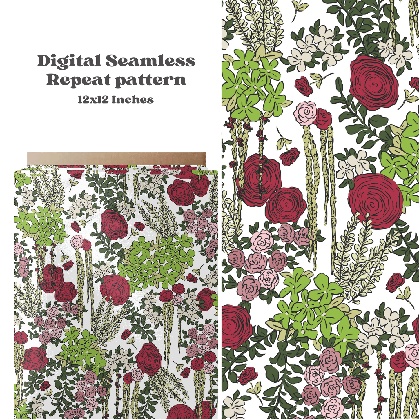 Chartreuse Rose Floral