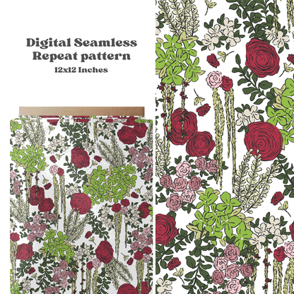 Chartreuse Rose Floral