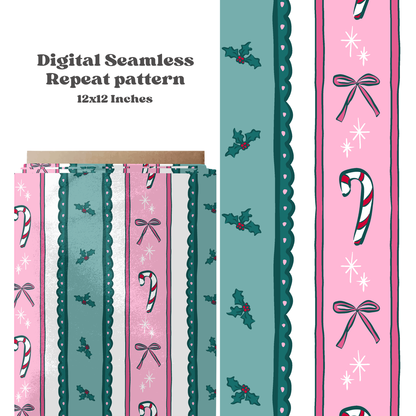 Coquette Christmas Stripe