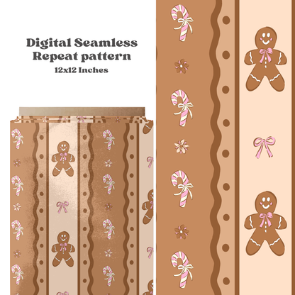 Neutral Gingerbread Stripe
