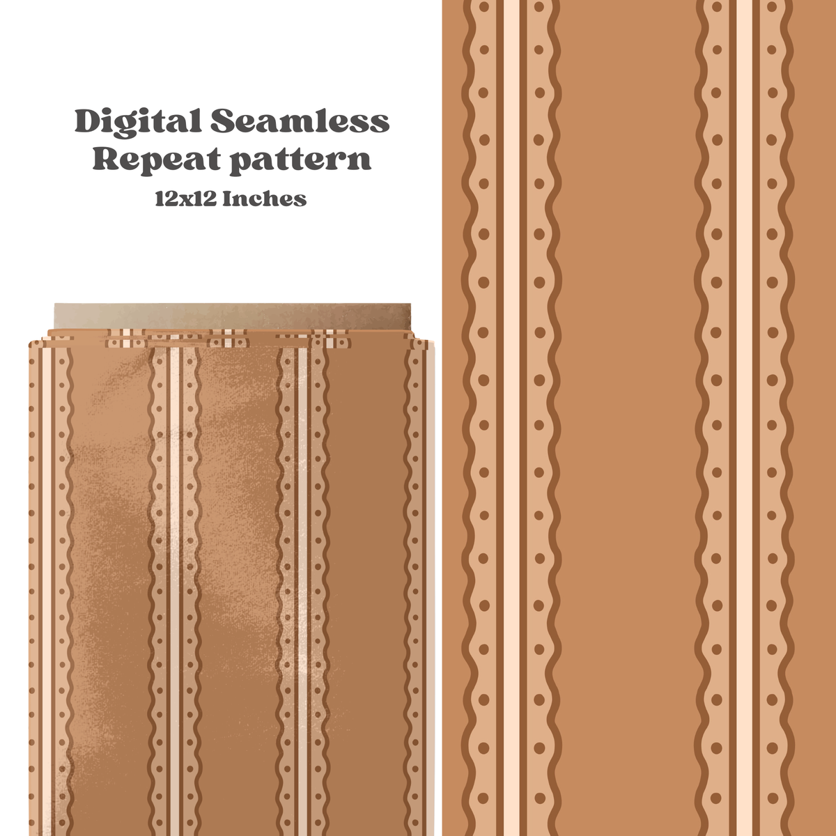 Neutral Gingerbread Stripe