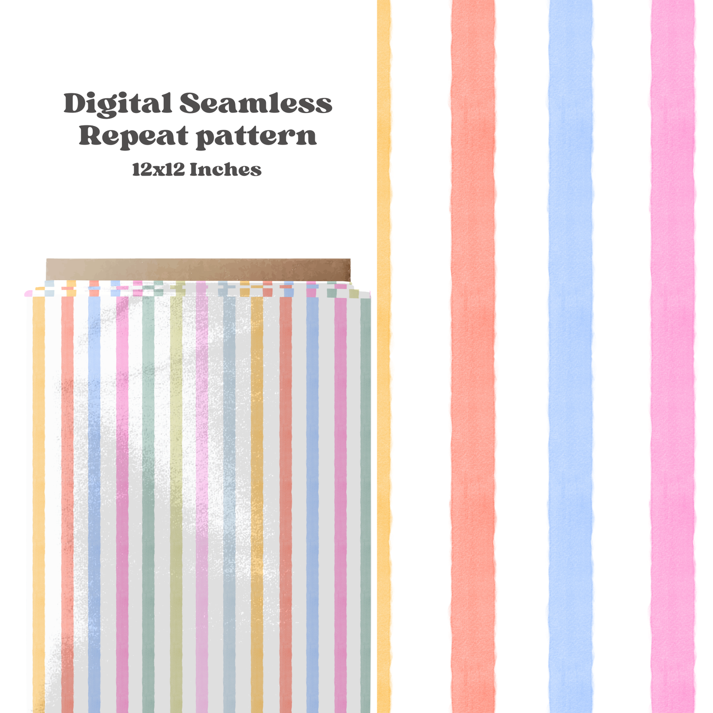 Watercolor Rainbow Stripe