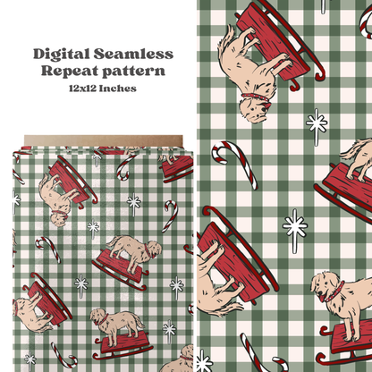 Gingham Winter Dogs