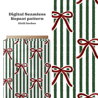 Christmas Bow Stripe