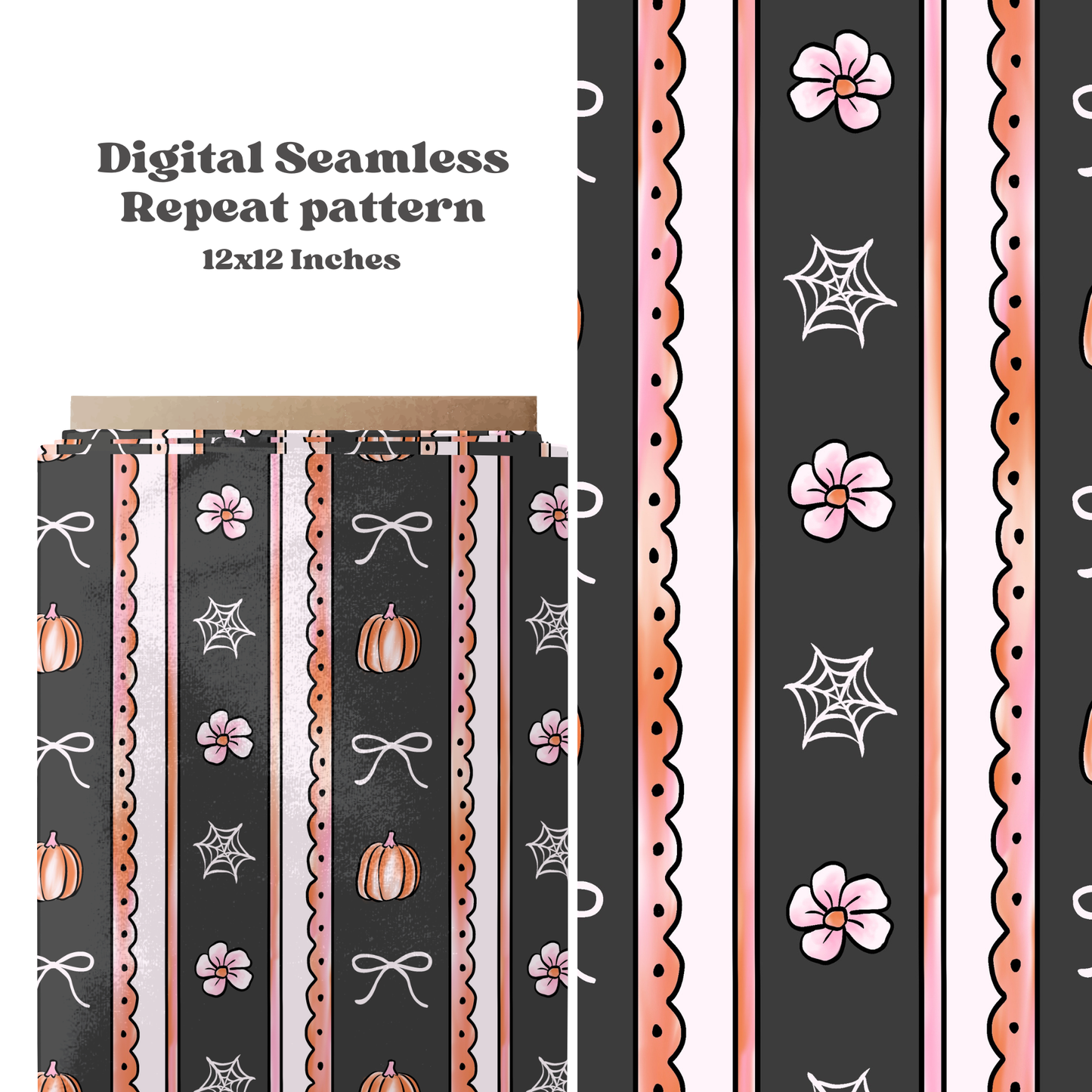 Halloween Scalloped Stripes