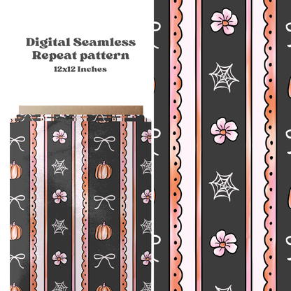 Halloween Scalloped Stripes