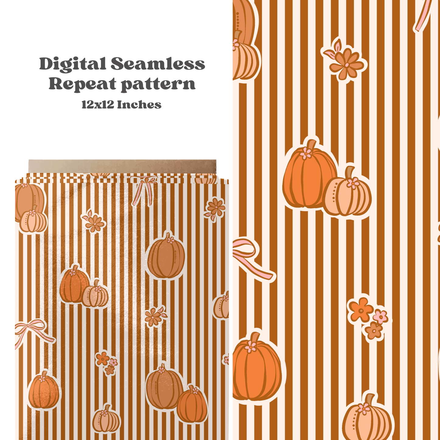 Preppy Pumpkin Stripes