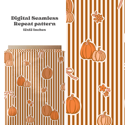 Preppy Pumpkin Stripes