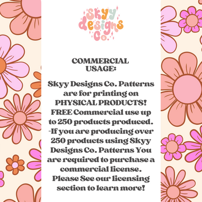 Retro daisy floral seamless pattern design