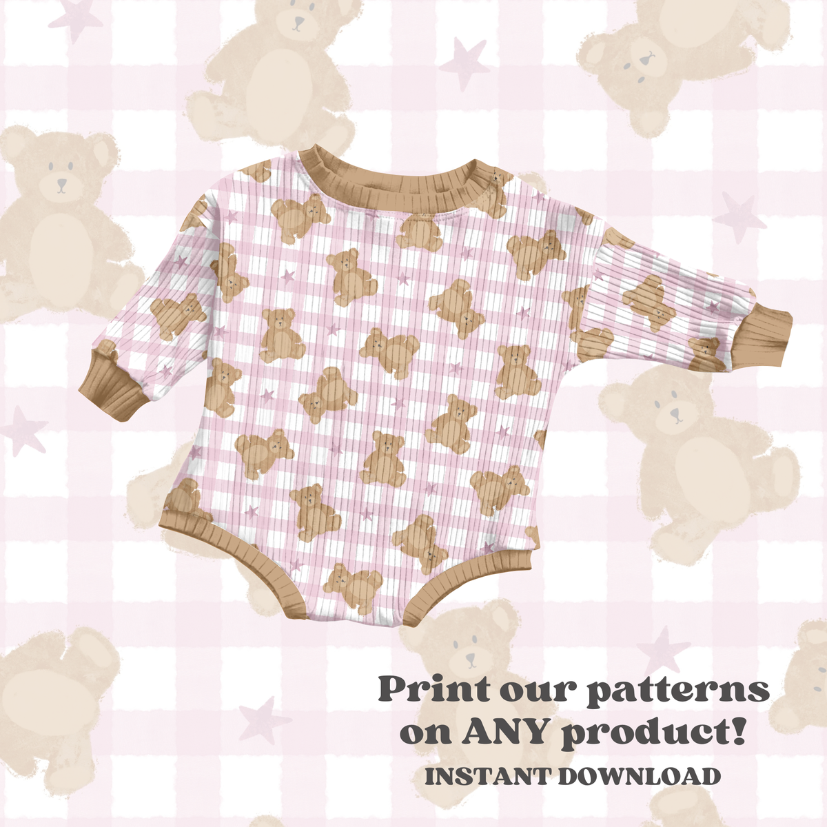 Girly Gingam Bears