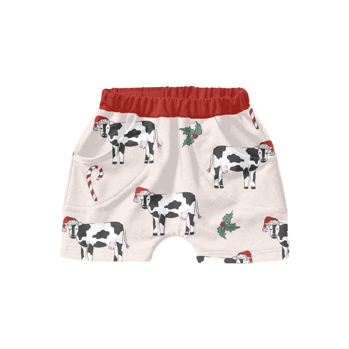 Christmas cows Seamless pattern