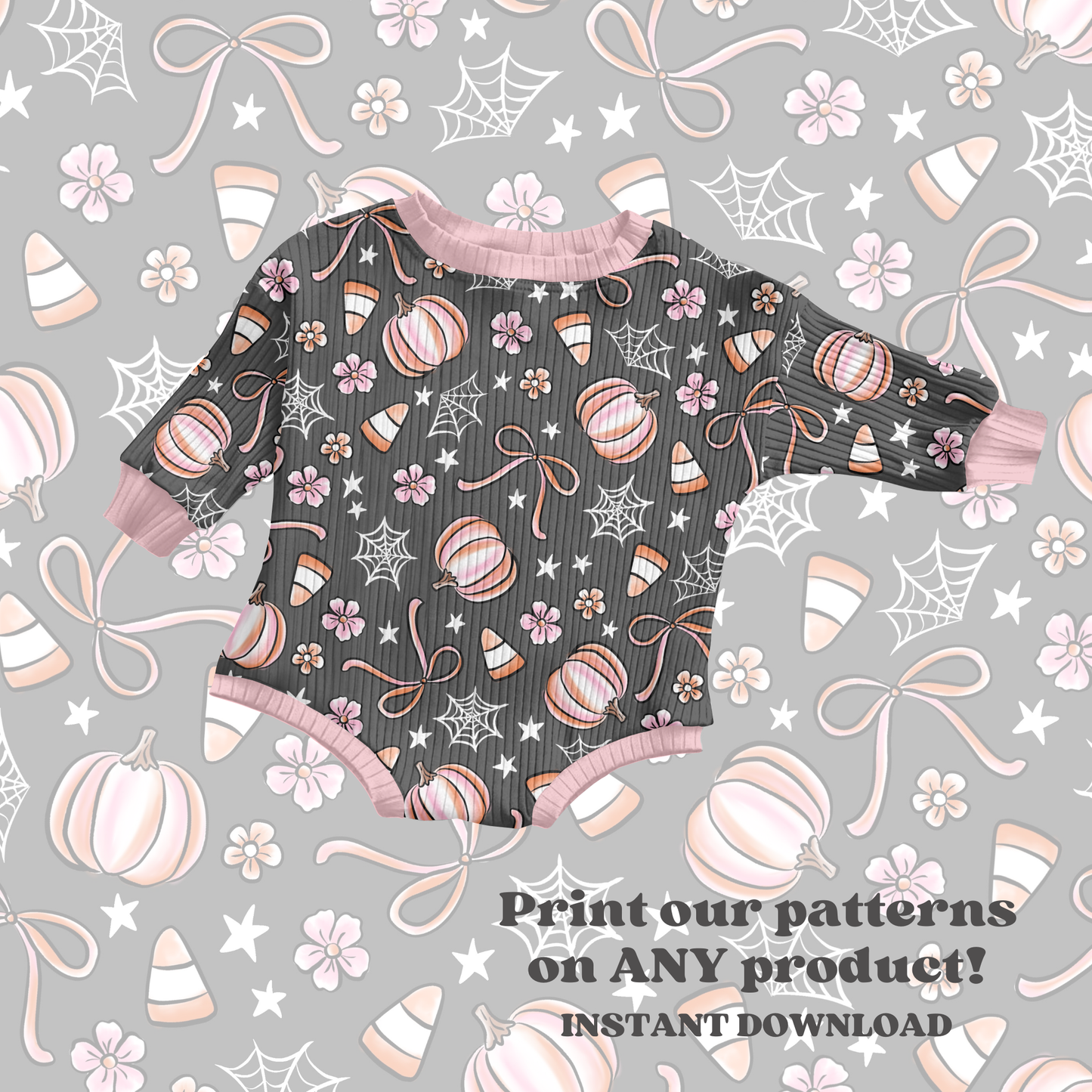 Preppy Halloween Black BG