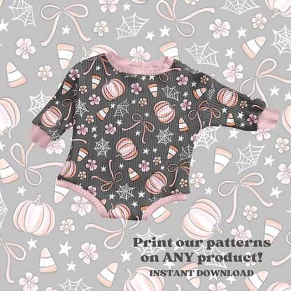 Preppy Halloween Black BG