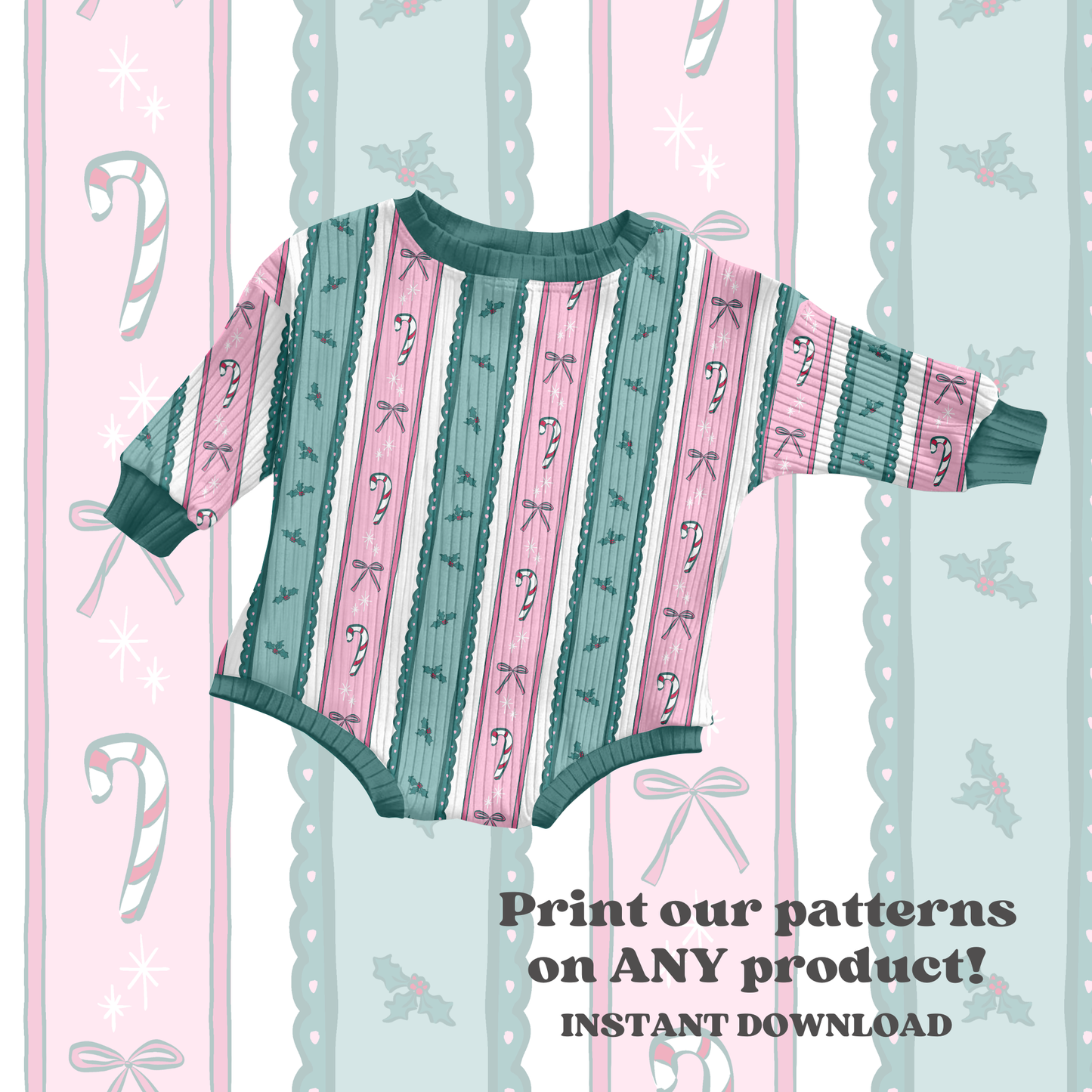 Coquette Christmas Stripe