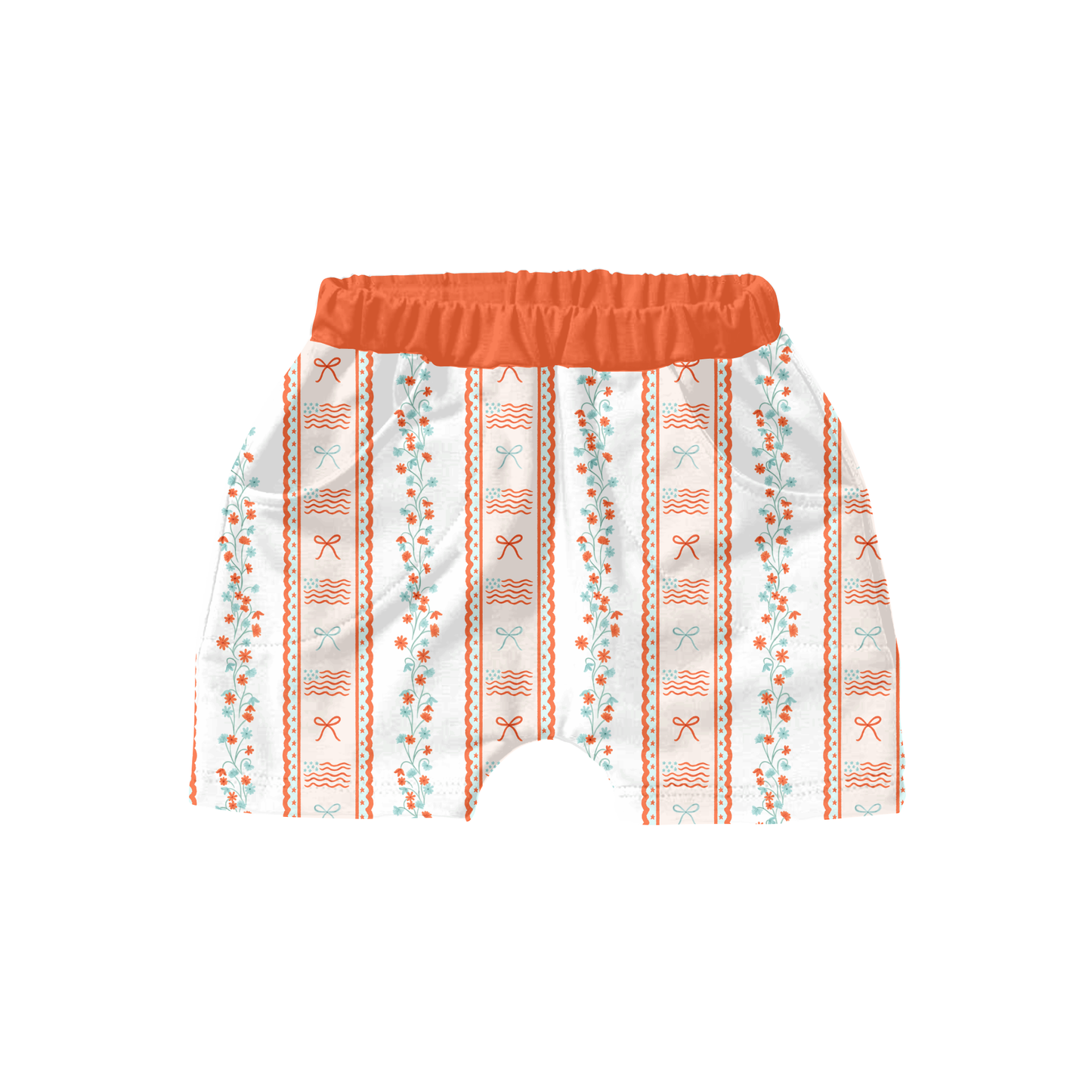 Floral Patriotic Stripe