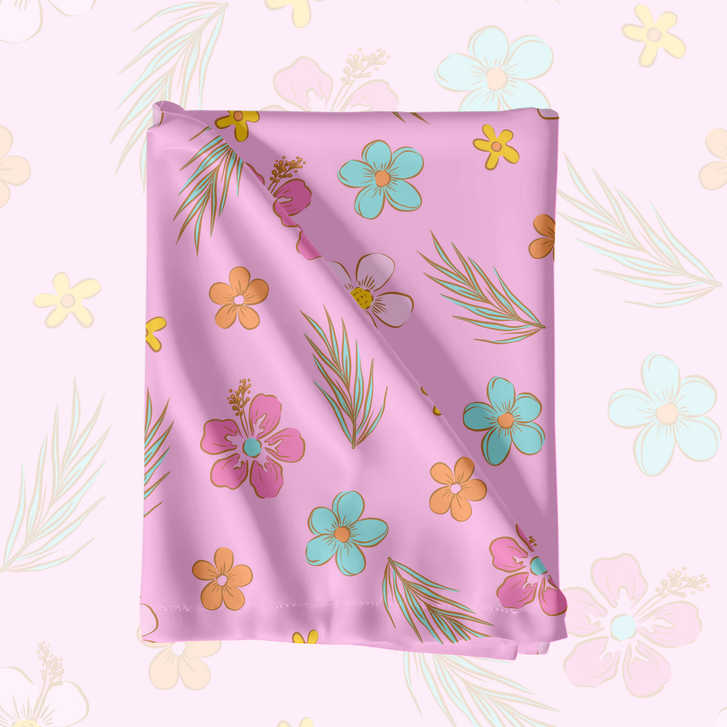 Pink Tropical Floral Pattern