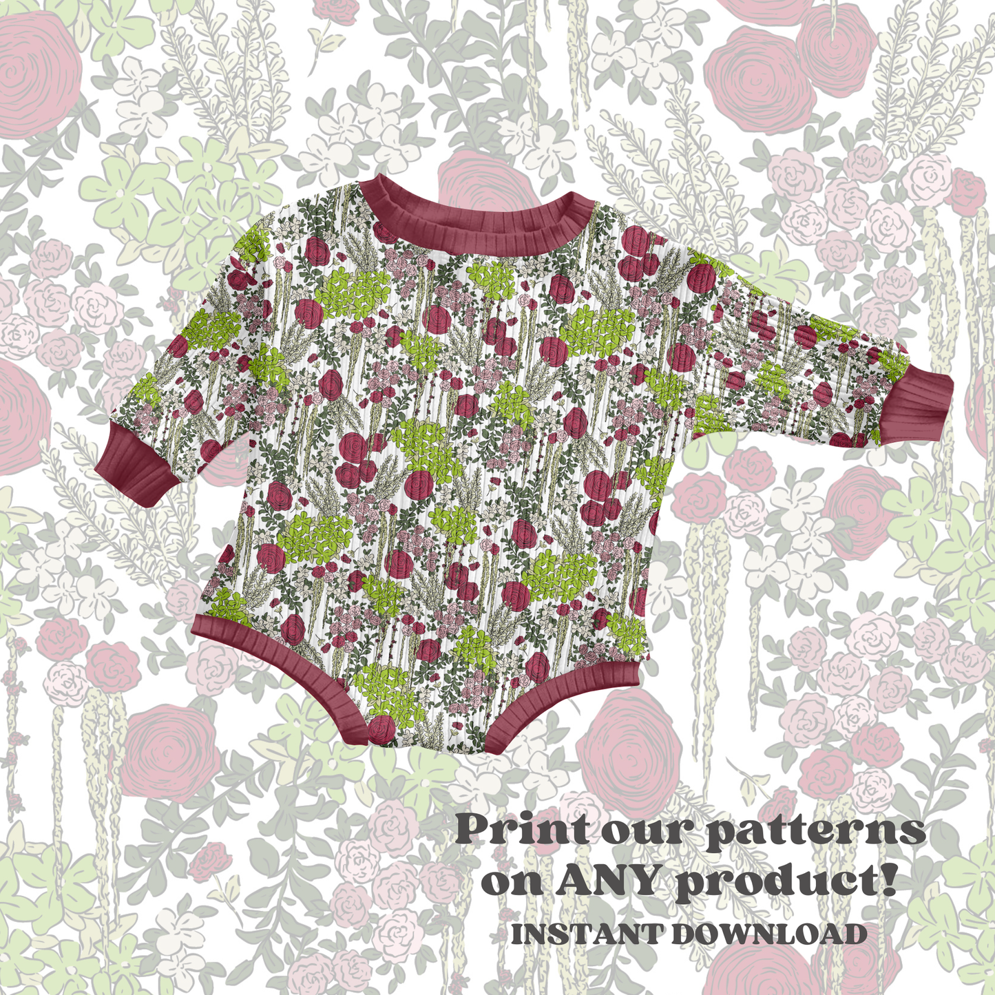 Chartreuse Rose Floral