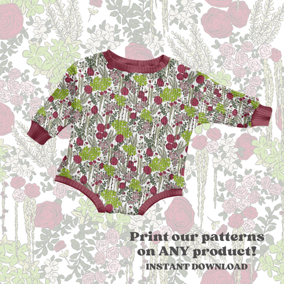 Chartreuse Rose Floral