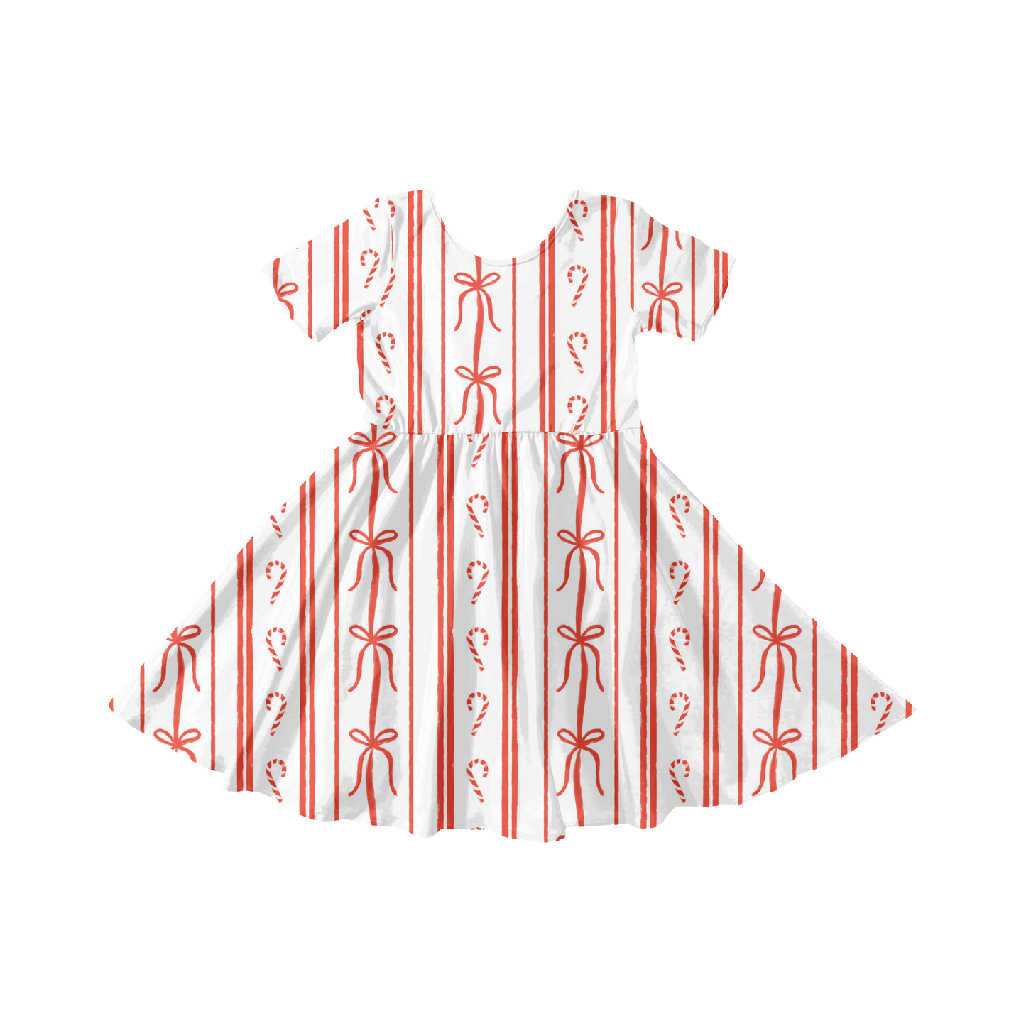 Preppy Christmas bow stripe