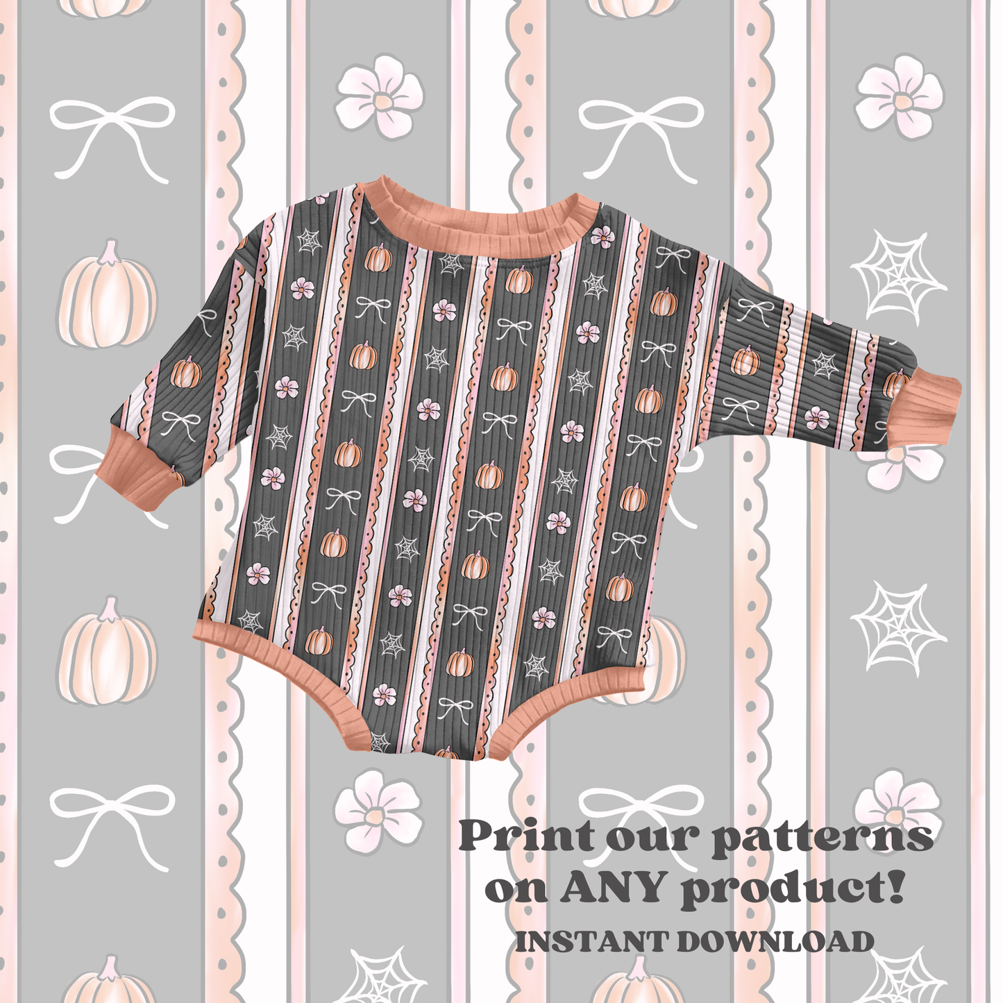 Halloween Scalloped Stripes