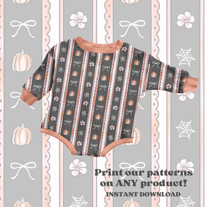 Halloween Scalloped Stripes