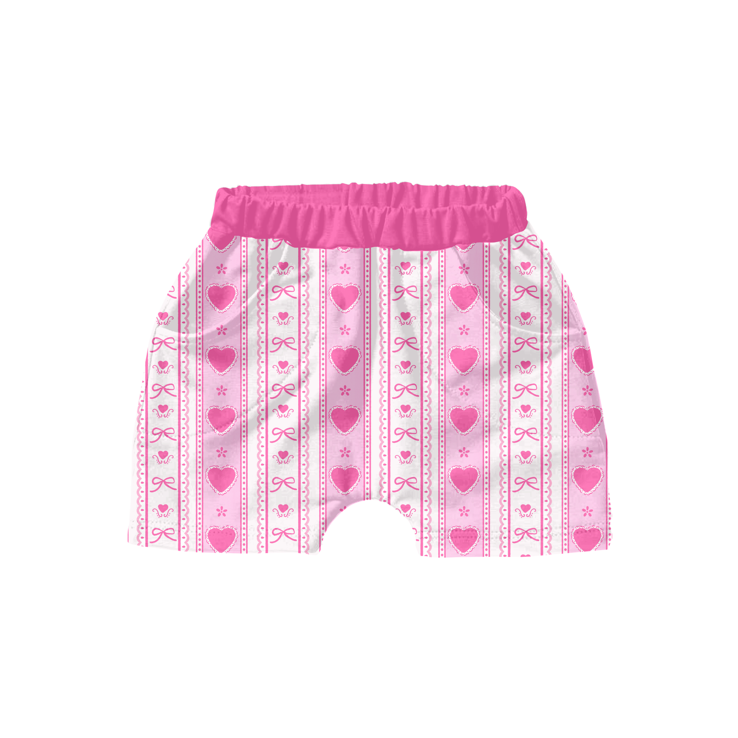 Watercolor Valentine Heart Stripe