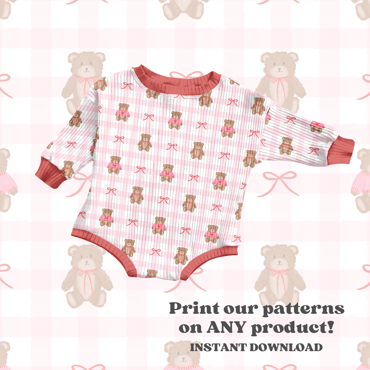 Gingham Valentine Bears