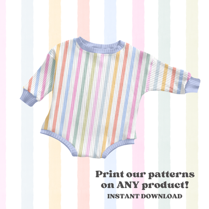 Watercolor Rainbow Stripe