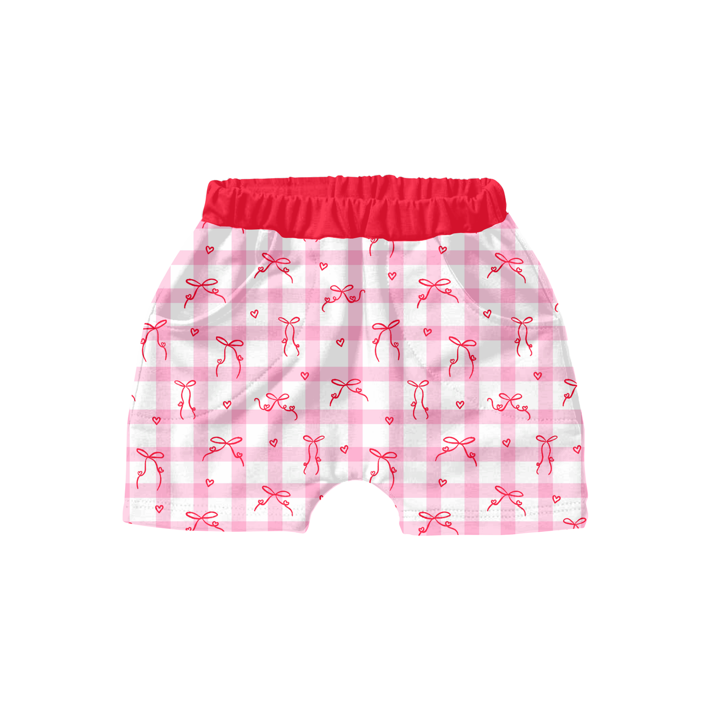 Valentine Gingham Heart Bows