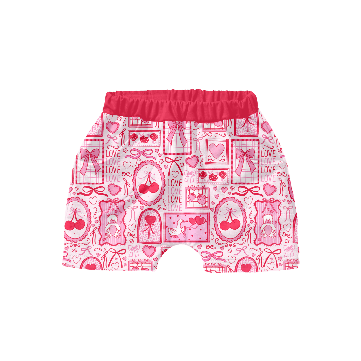 Pink Watercolor Valentine Stamps