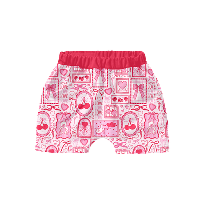 Pink Watercolor Valentine Stamps