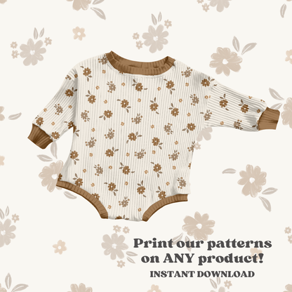Beige Fall Floral