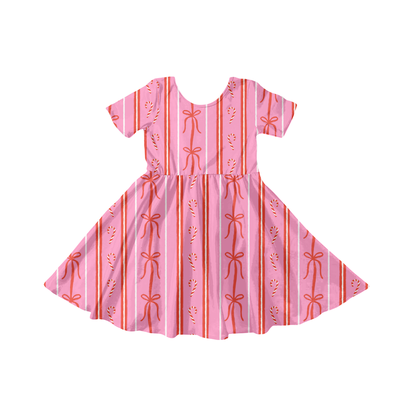 Preppy Christmas bow stripe