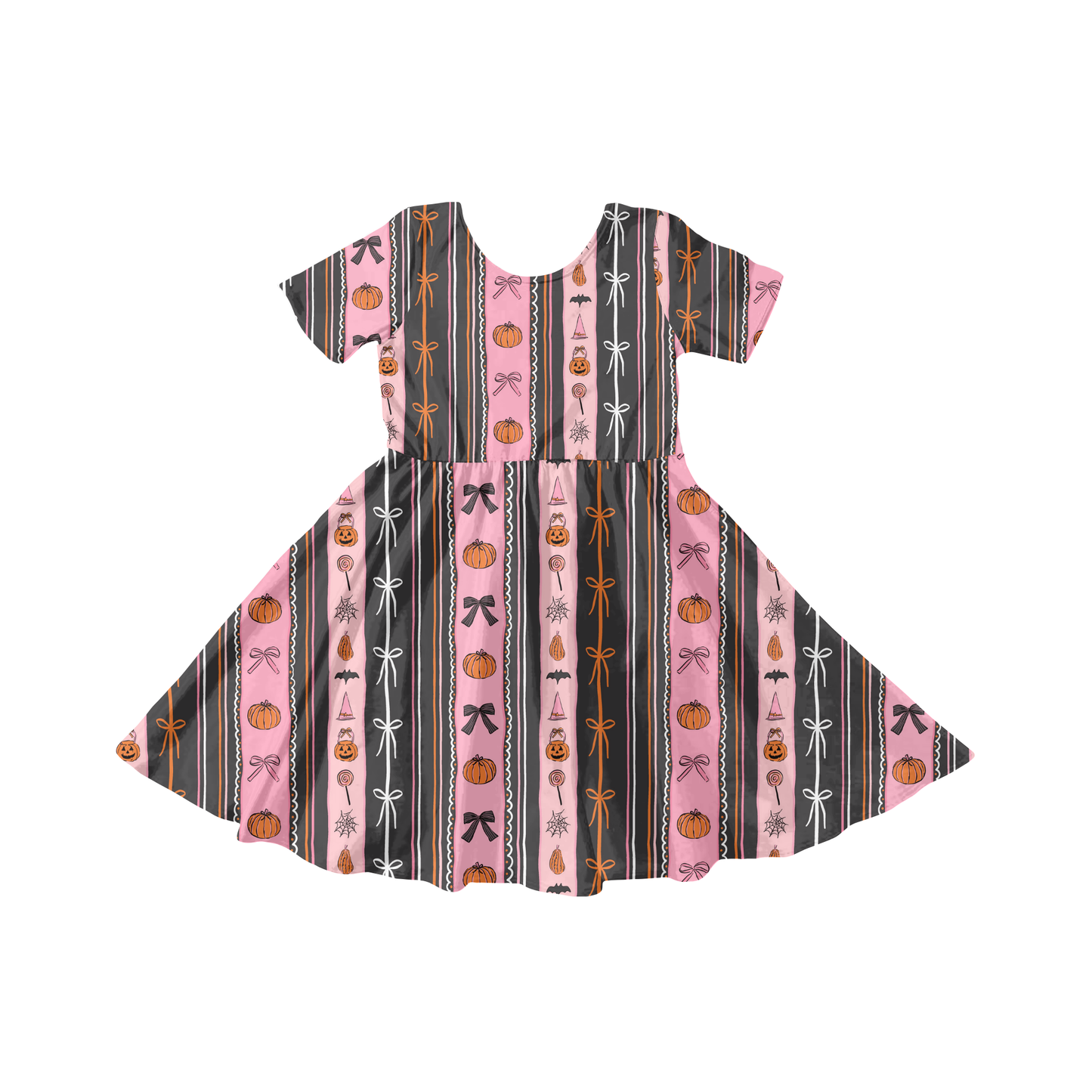 Coquette Halloween Stripe