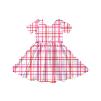 Watercolor Pink Plaid