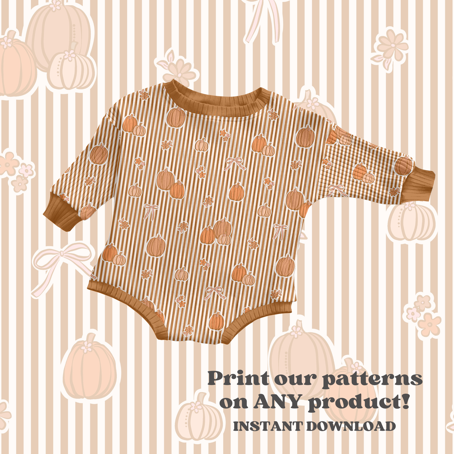 Preppy Pumpkin Stripes