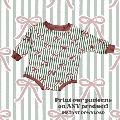 Christmas Bow Stripe