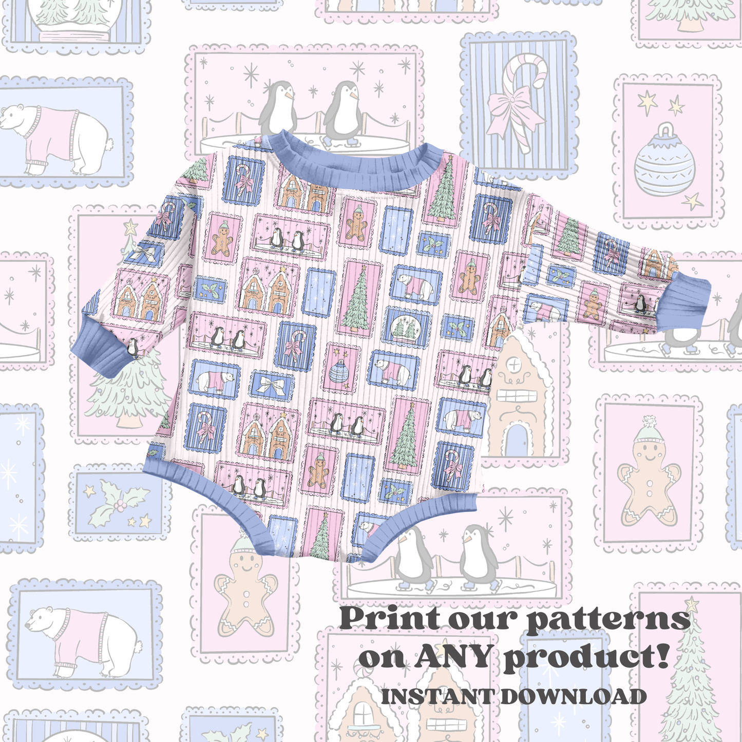 Pastel Winter Stamps