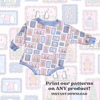 Pastel Winter Stamps
