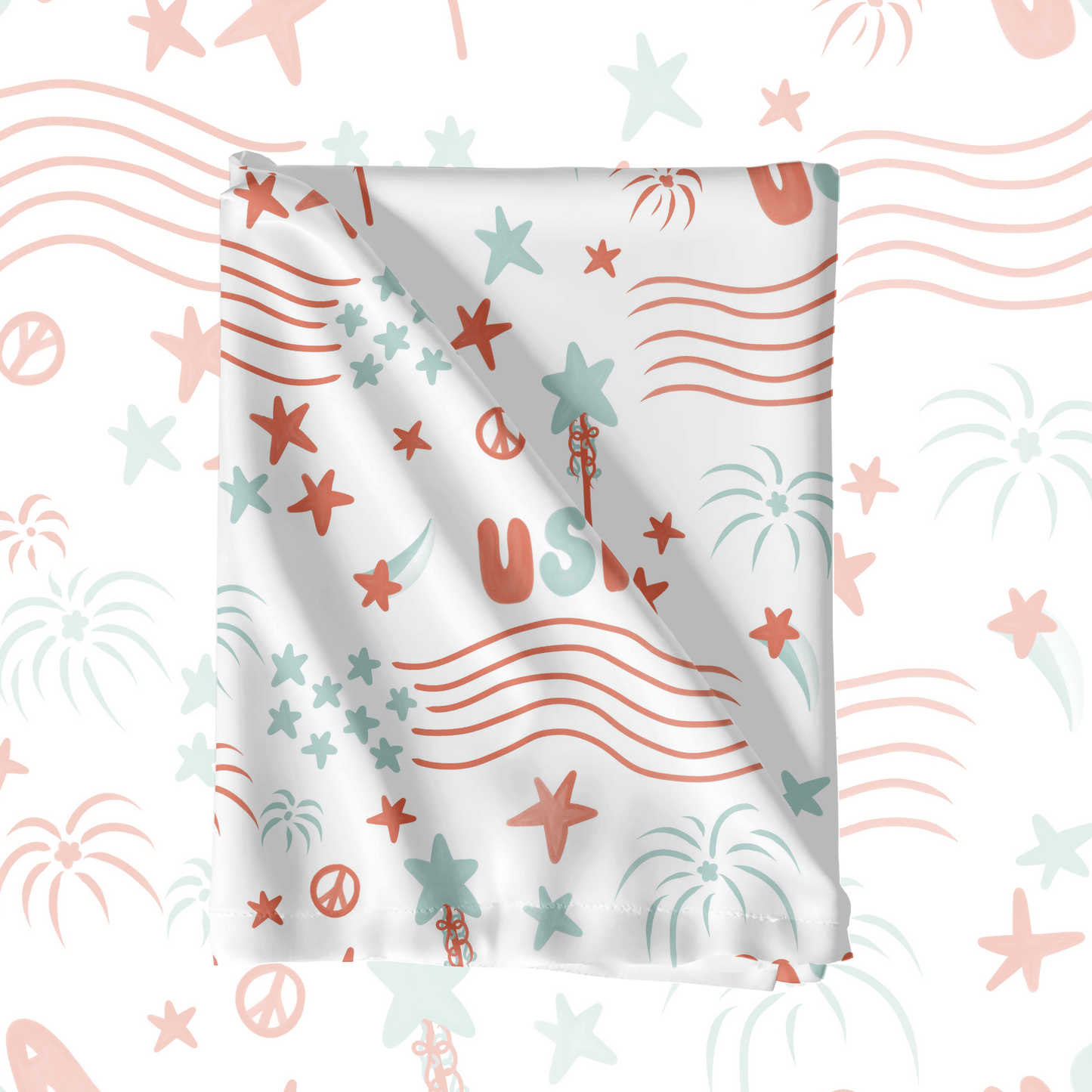 Boho Fourth of July Flags Pattern