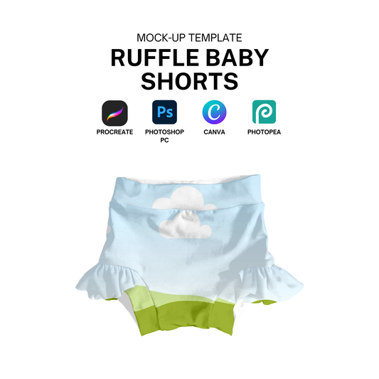 Ruffle bummies mock-up template