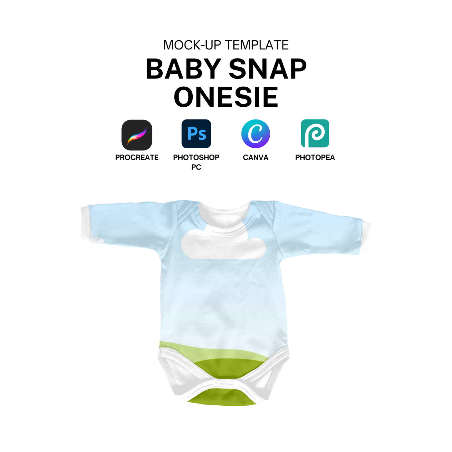 Baby onesie Mock-up template